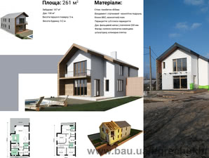 будинок в стилі барн-хаус під фальцевим дахом &mdash; архитектурная мастерская Олега Гречуха